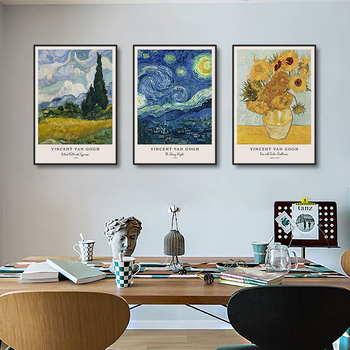 Vincent Van Gogh The Starry Night Canvas Wall Art 1